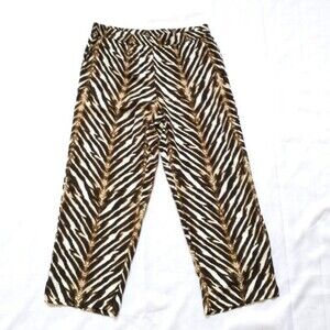 Calvin Klein Wide Leg Pants Size M High Waist Relaxed Pockets Pull On NWT